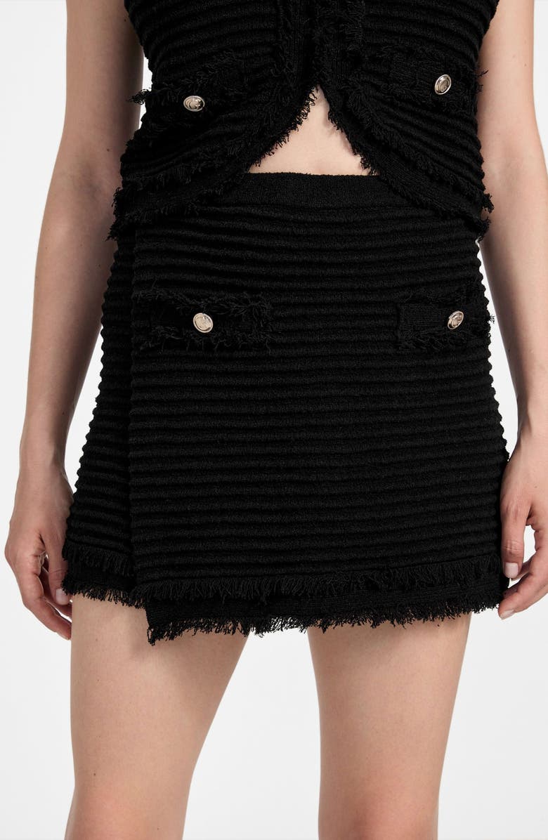 GUESS Manila Bouclé Skort, Alternate, color, Jet Black