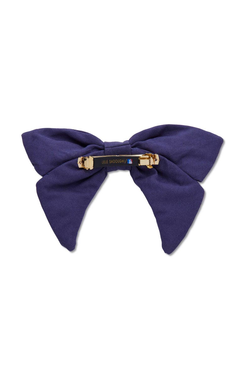 Lele Sadoughi MLB Texas Rangers Bow Barrette, Alternate, color, Navy 400