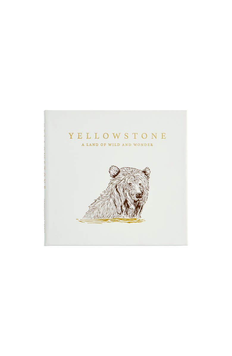 Graphic Image Yellowstone A Land of Wild and Wonder Leather Edition, Main, color, Ivory