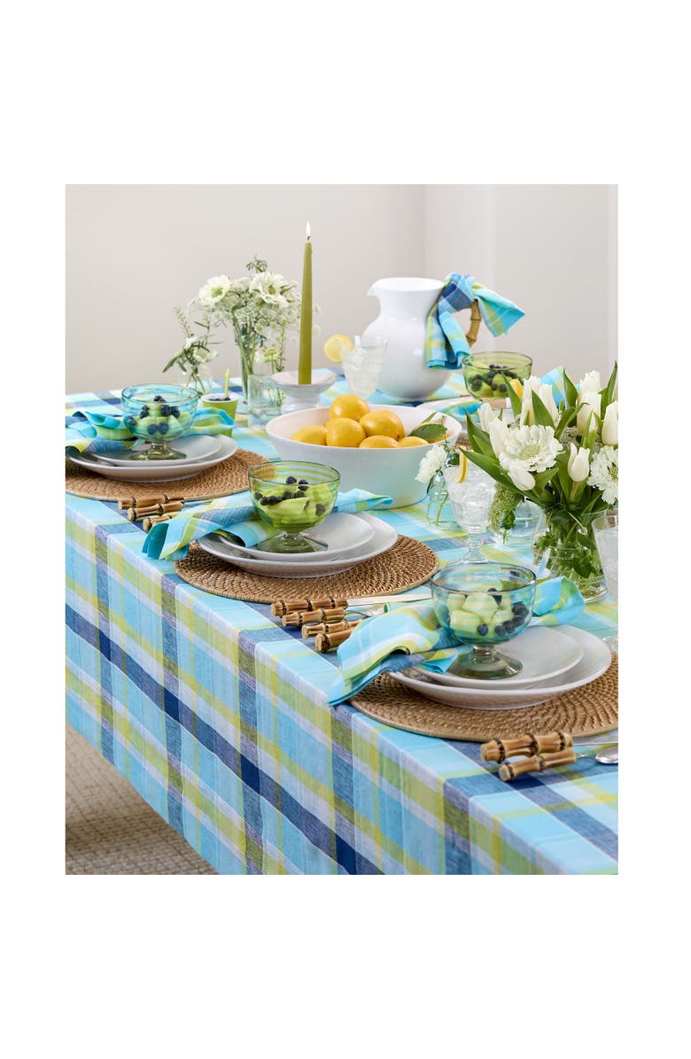 Solino Home Linen Tablecloth - Summer Madras Plaid, Alternate, color, 