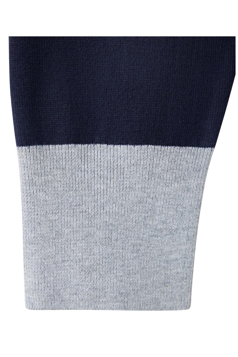Stripe Polo Sweater, Alternate, color, MEDIUM HEATHER GREY
