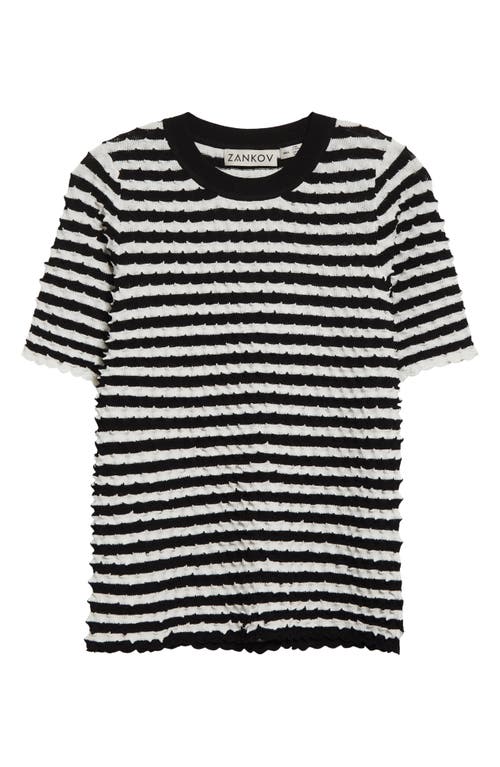 ZANKOV ZANKOV ELODIE STRIPE CREWNECK SWEATER