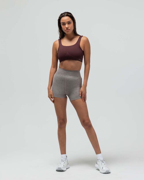 Reformer Clean Finish Compression Bra In Burgundy