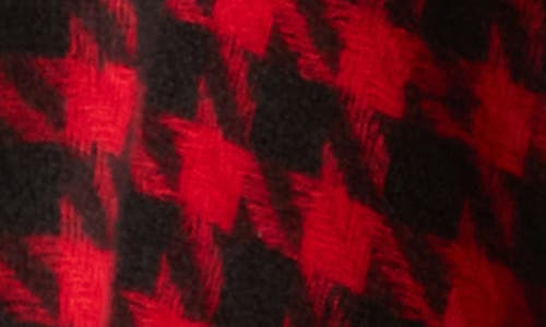 Nordstrom Rack Houndstooth Fringe Scarf In Red