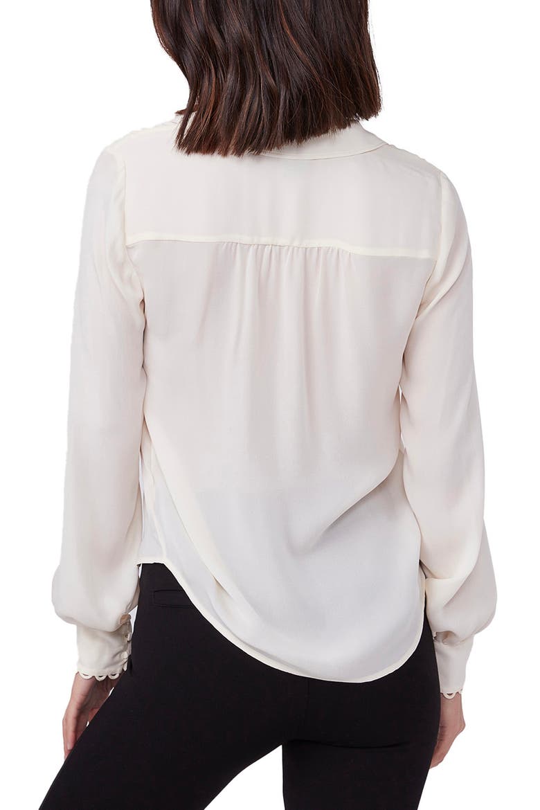 Madlee Lace-Up Silk Blouse, Alternate, color, ANT WHITE
