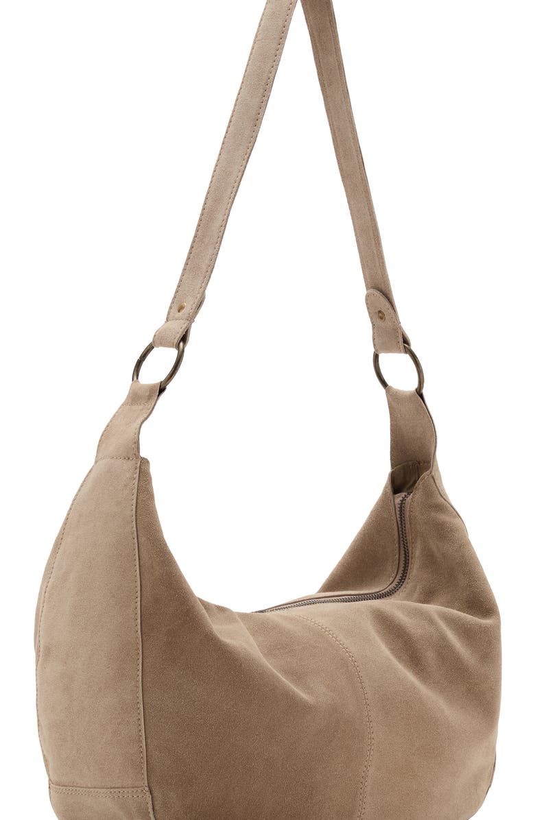 MANGO TEEN Suede Shoulder Bag, Alternate, color, Sand