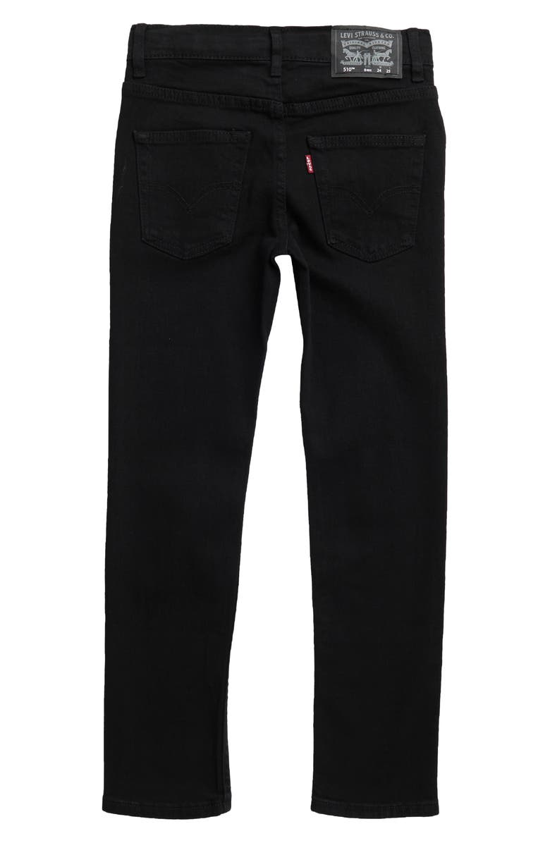 Levi's<sup>®</sup> Kids' 510<sup>™</sup> Skinny Performance Jeans, Alternate, color, Black Stretch