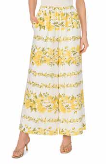 Floral Wide Leg Pants