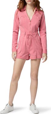 PAIGE Meg Tie Waist Twill Utility Romper