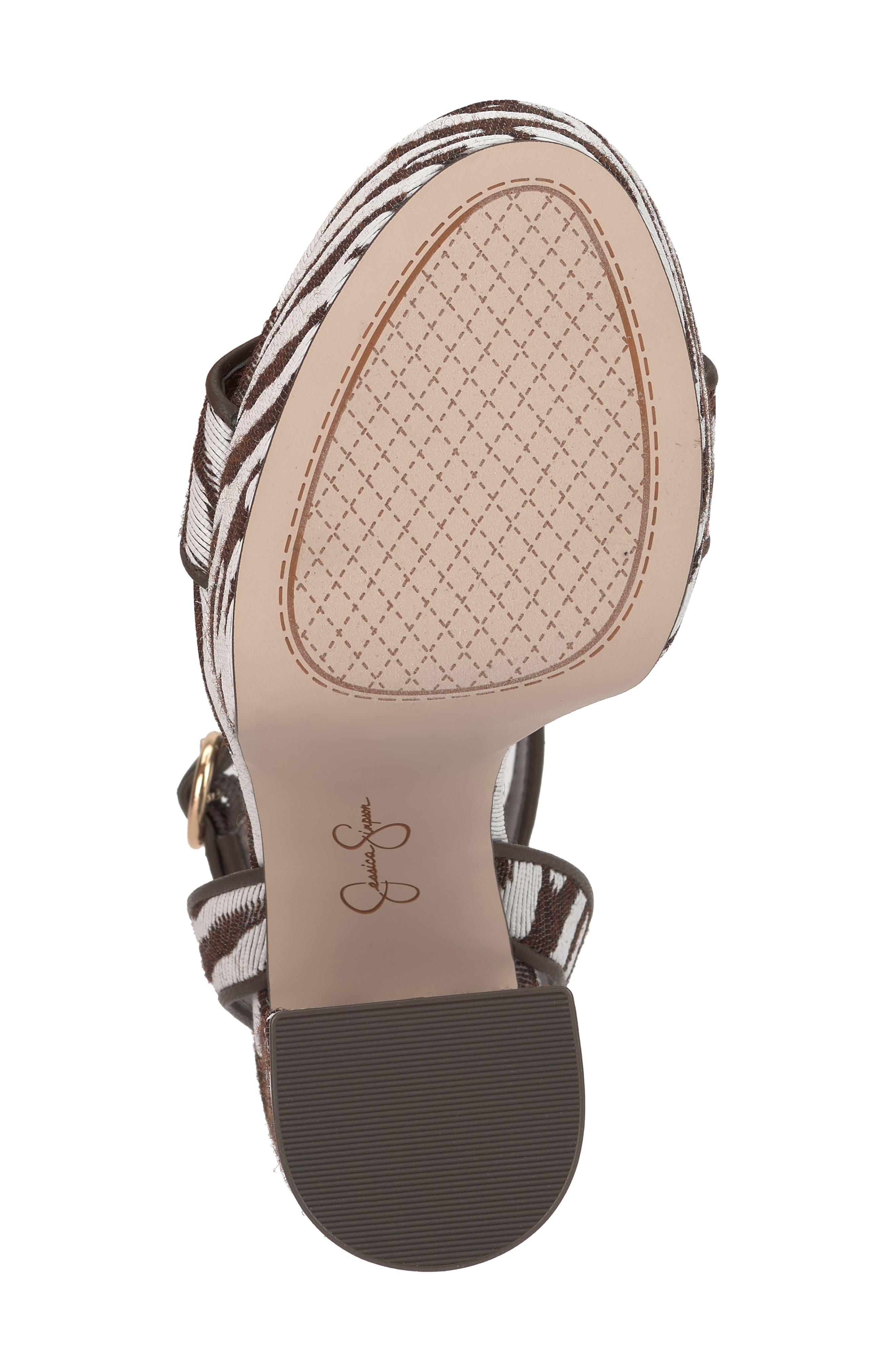 Jessica Simpson Axtyn Ankle Strap Platform Sandal, Alternate, color, Ivory/ Brown
