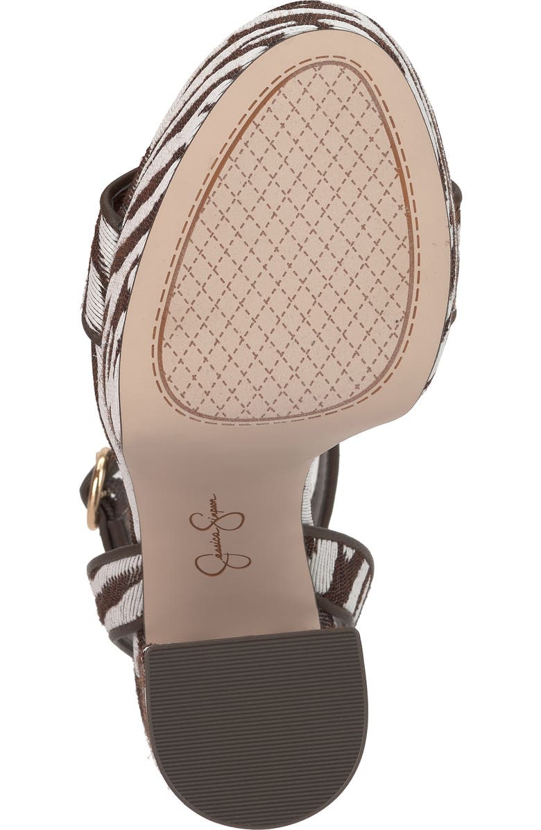 Jessica Simpson Axtyn Ankle Strap Platform Sandal, Alternate, color, Ivory/ Brown
