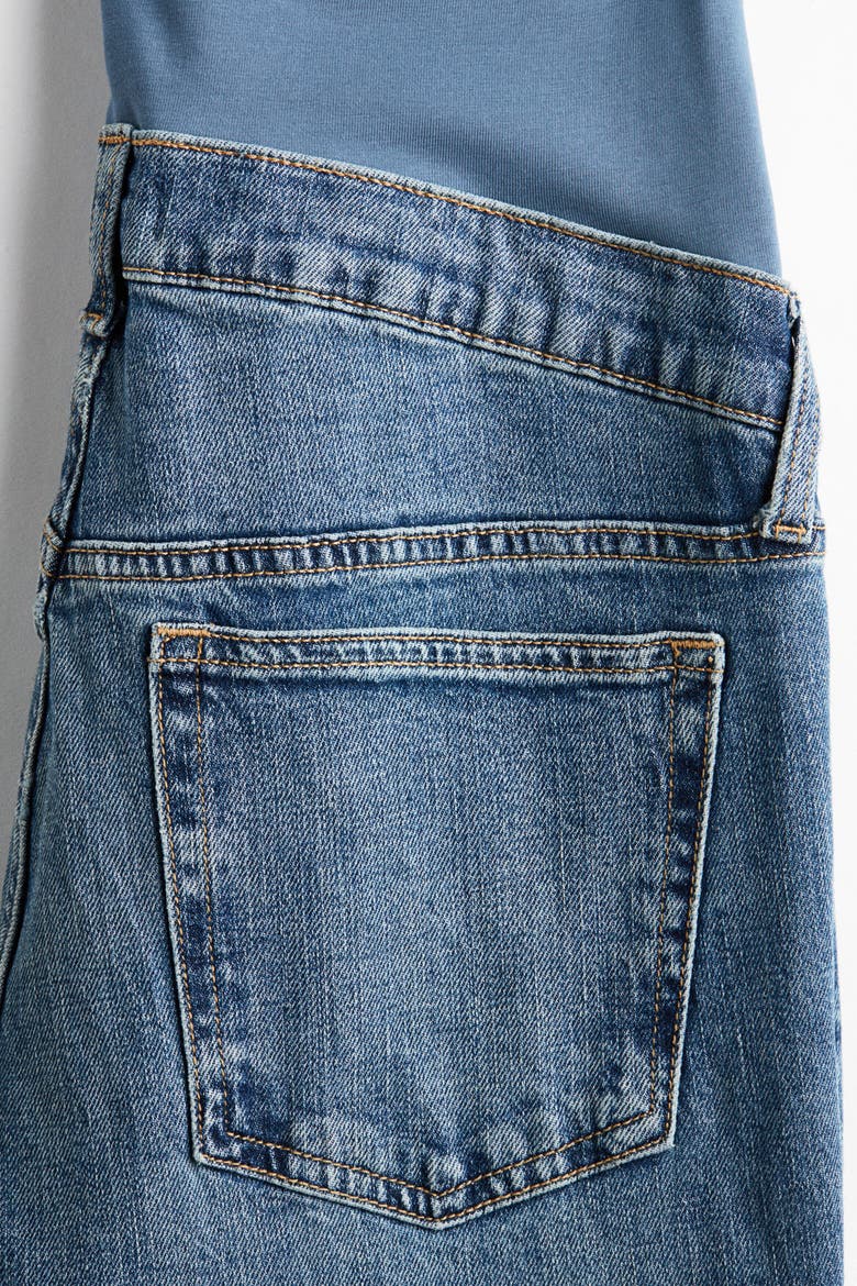Mama Slim Straight High Waist Jeans, Alternate, color, Denim blue