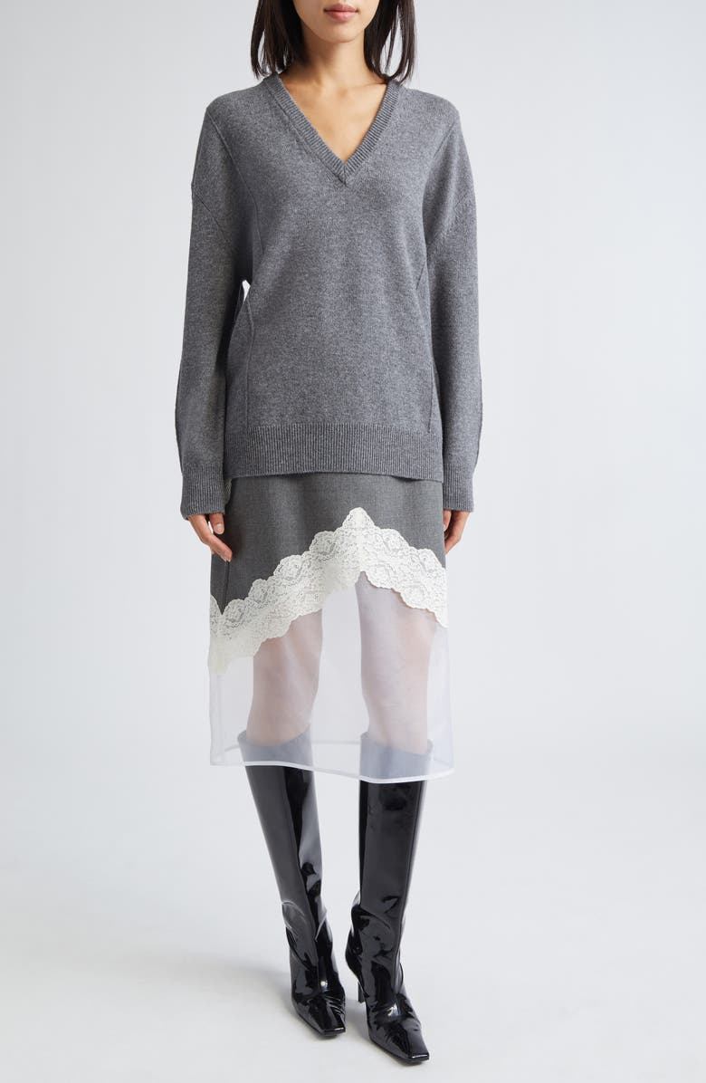 Jil Sander Wool
Cashmere V-Neck Sweater, Alternate, color,