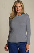 Lands' End Plus Size Long Sleeve Micro Rib T-Shirt