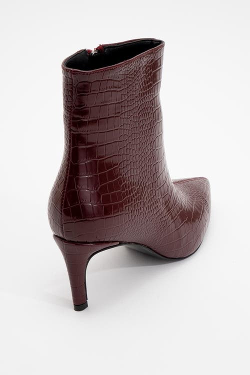 Prologue Shoes Noya Stiletto Boot In Burgundy