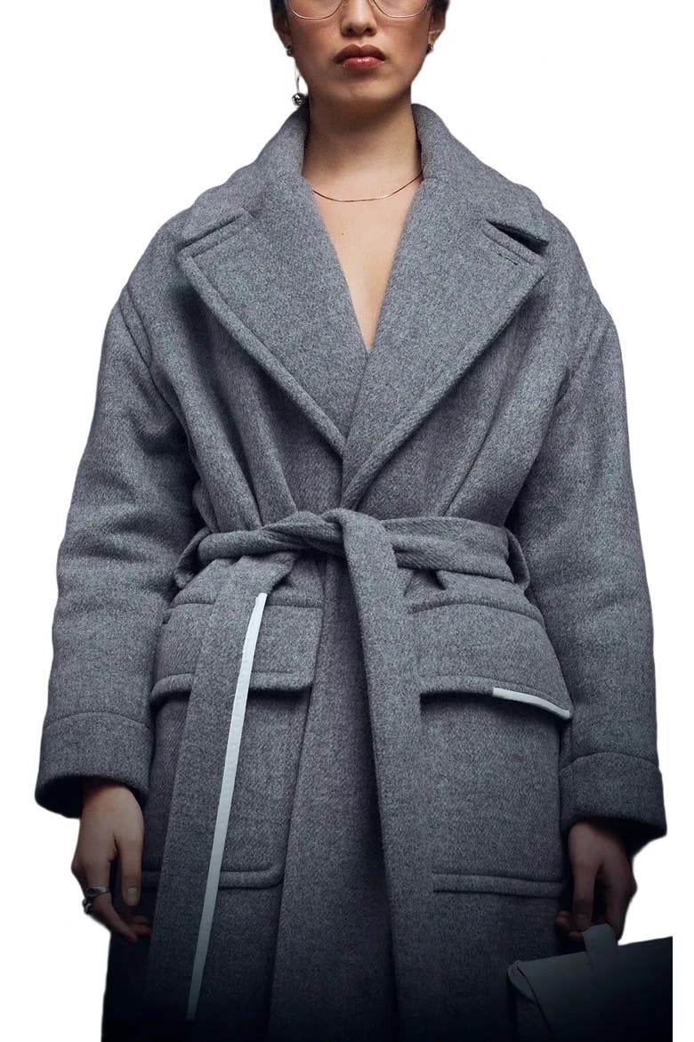 Sustainable Wool Down Coat, Main, color, Gray