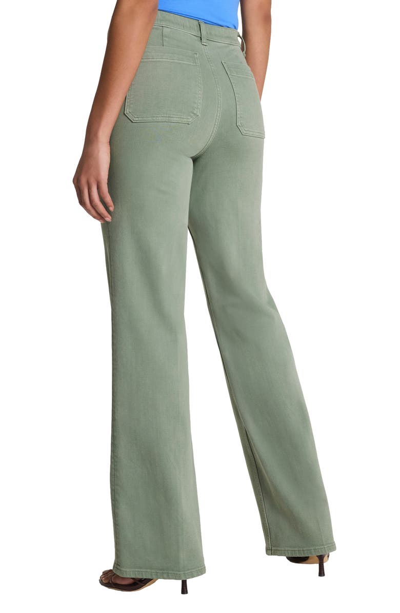 SPANX<sup>®</sup> SPANXshape<sup>™</sup> Authentic 360 Patch Pocket Easy Flare Jeans, Alternate, color, Sage Brush