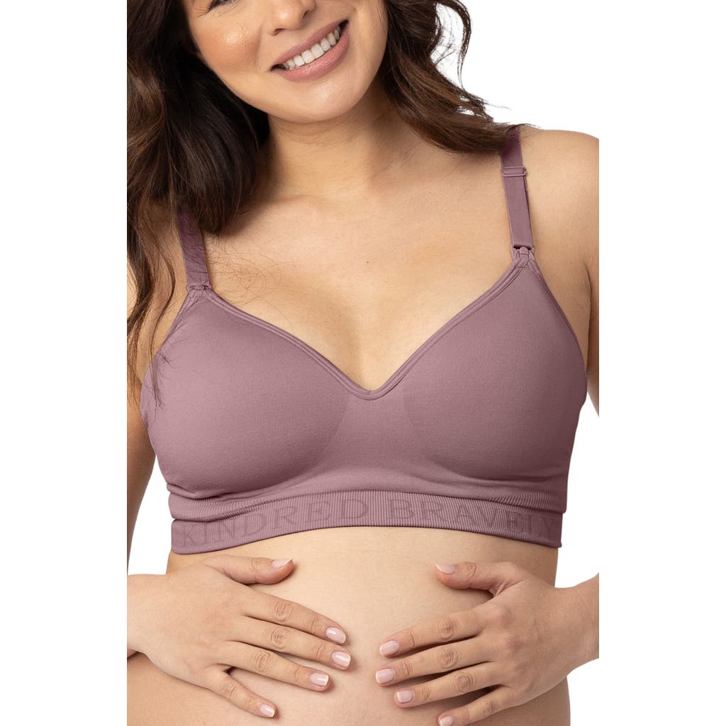 Kindred Bravely Sublime Contour Hands-free Pumping & Nursing Bra In Twlilight In Purple
