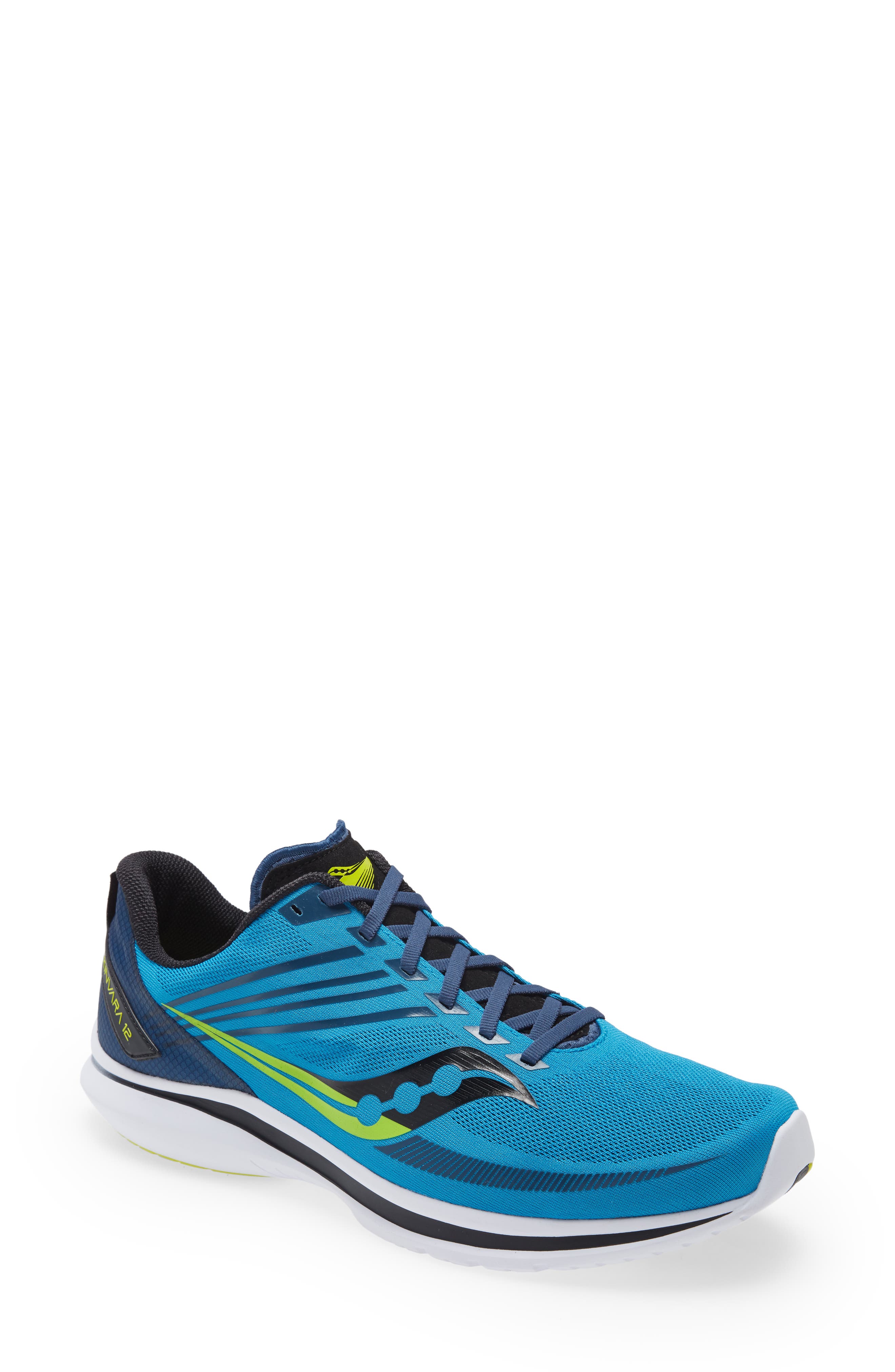 Kinvara 12 Running Shoe, Main, color, COBALT/ CITRUS