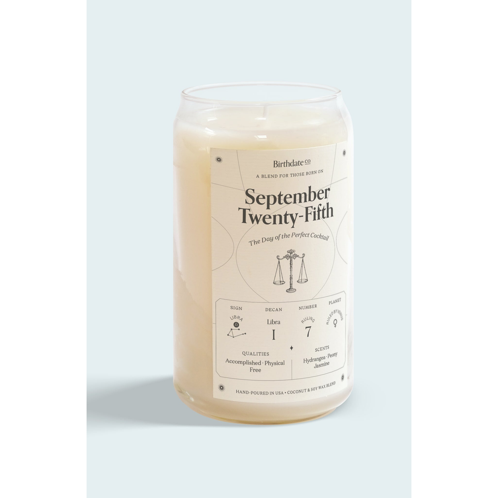 Birthdate Co. The September Birthday Candle In September 25th