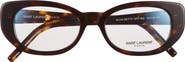 Saint Laurent 53mm Cat Eye Optical Glasses