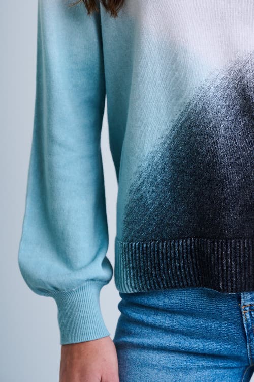 Lisa Todd Color Haze Cotton Sweater In Blue