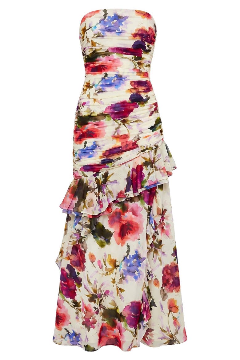 Viola Print Dress, Alternate, color, Watercolor Flora