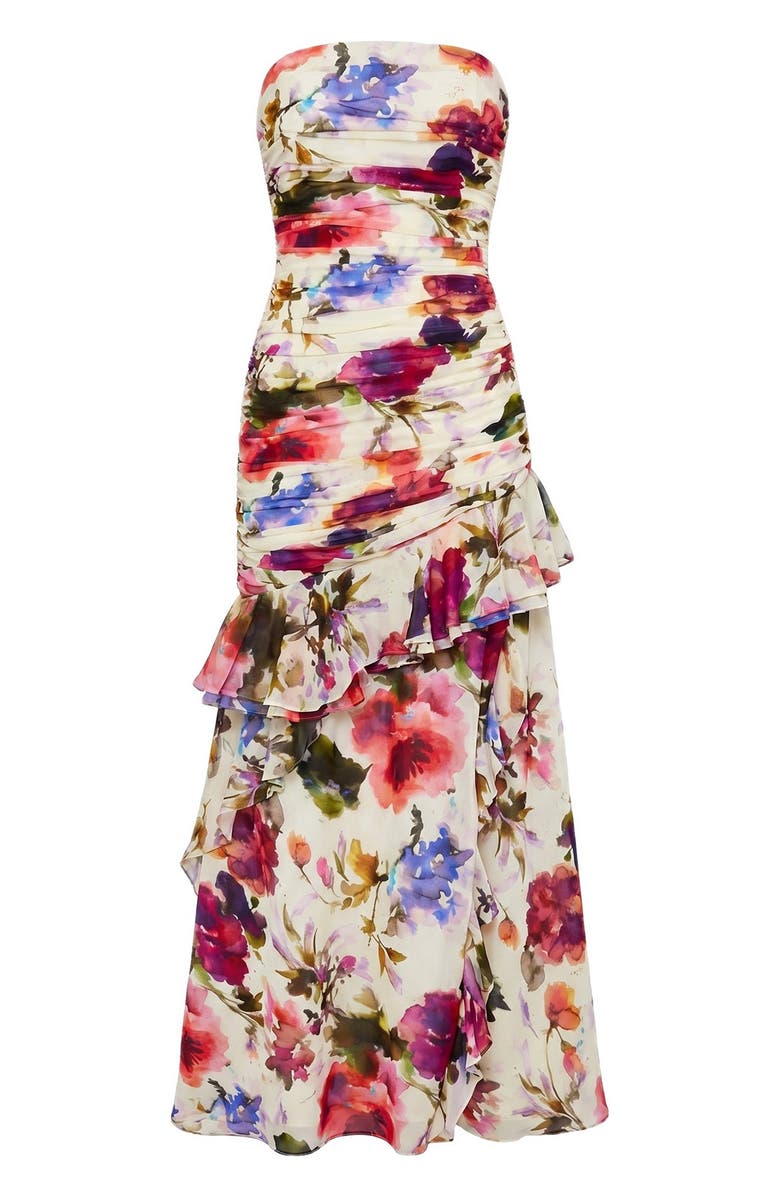 NICHOLAS Viola Print Dress, Alternate, color, Watercolor Flora