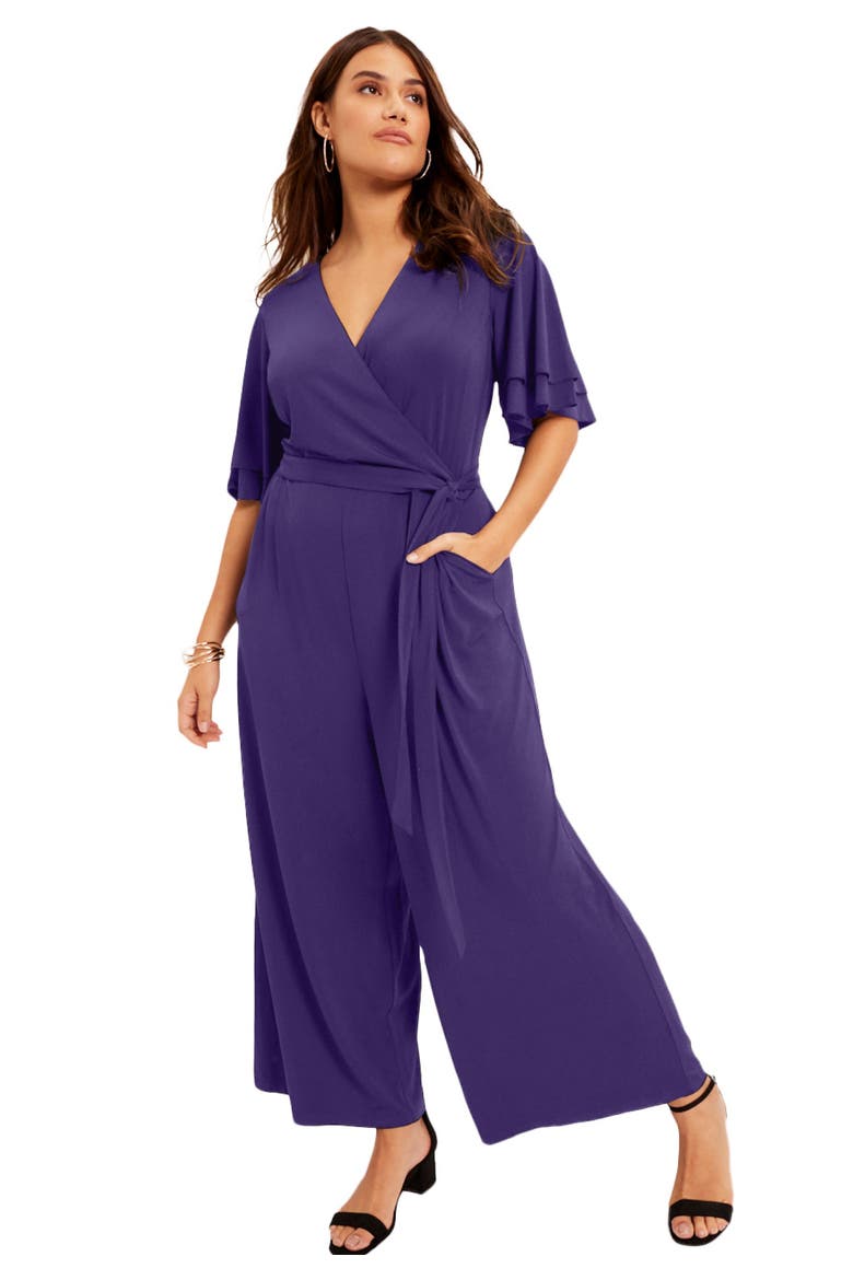 Wide-Leg Jumpsuit, Main, color, MIDNIGHT VIOLET