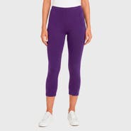 CITY THREADS Women's Soft 100% Cotton Everyday Wear Capri Leggings