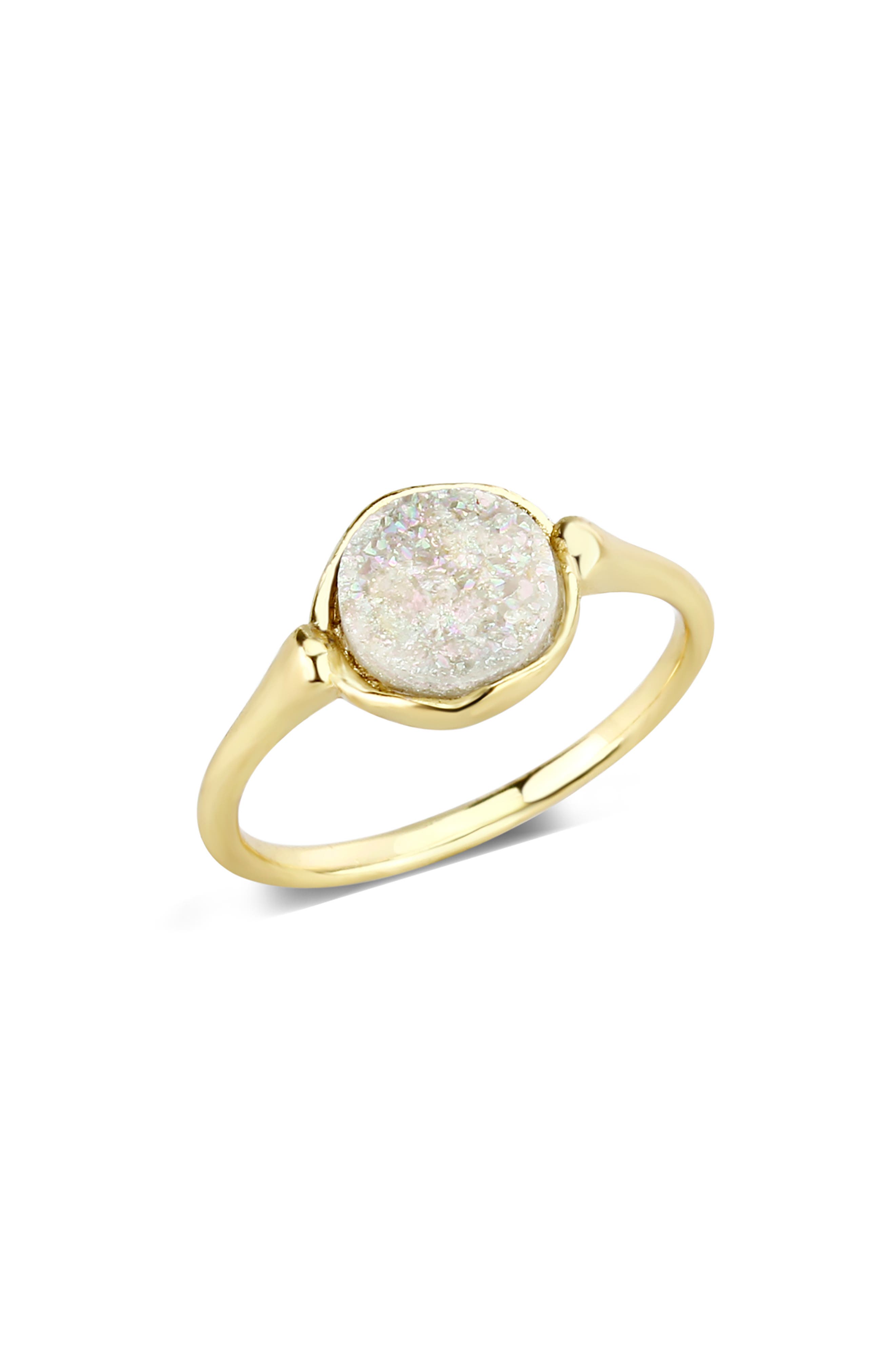 Covet Semi-Precious Round Drusy Ring