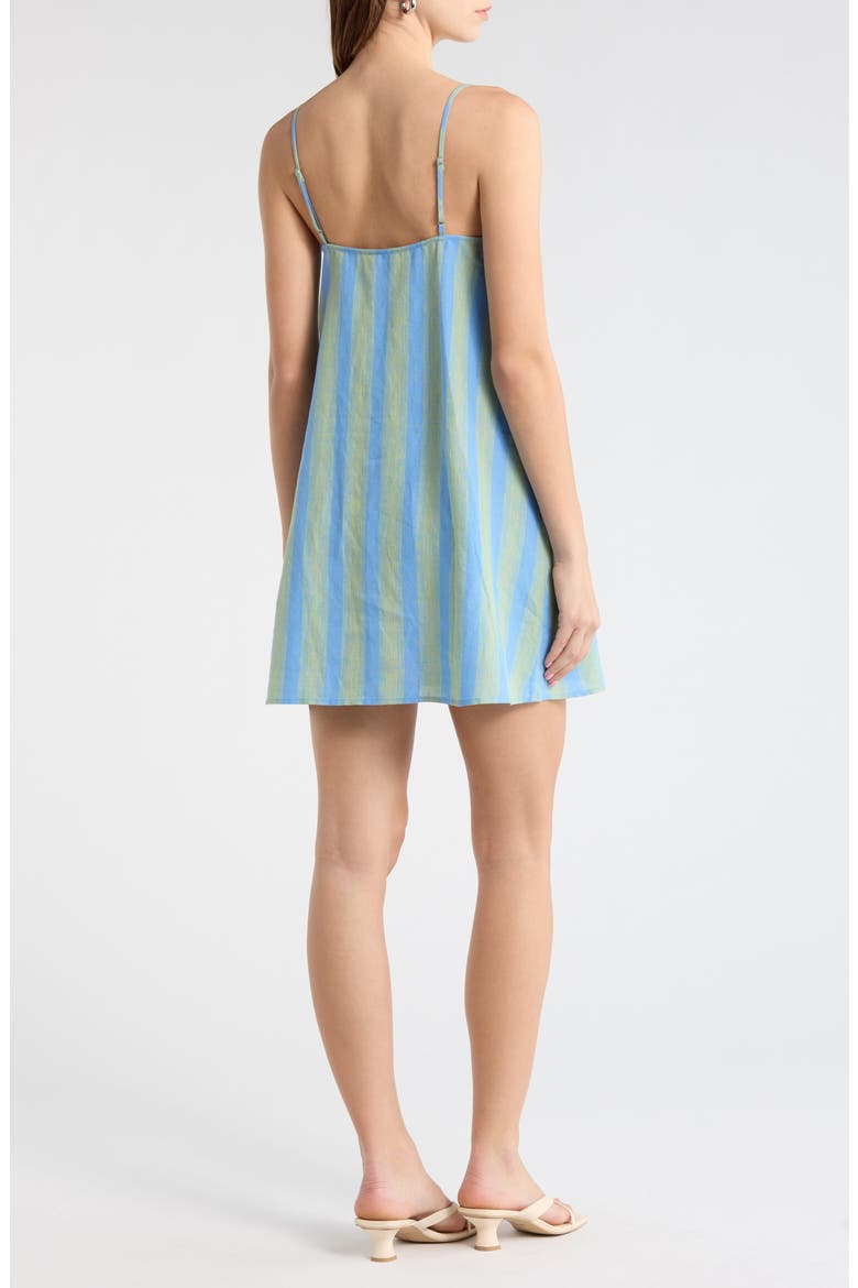 Laura Stripe Linen Minidress, Alternate, color, SEAPORT STRIPE