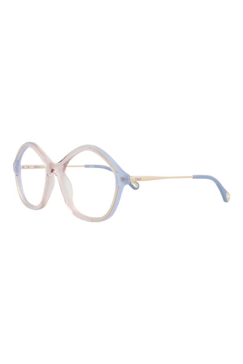 52mm Round Optical Glasses, Alternate, color, LIGHT BLUE GOLD