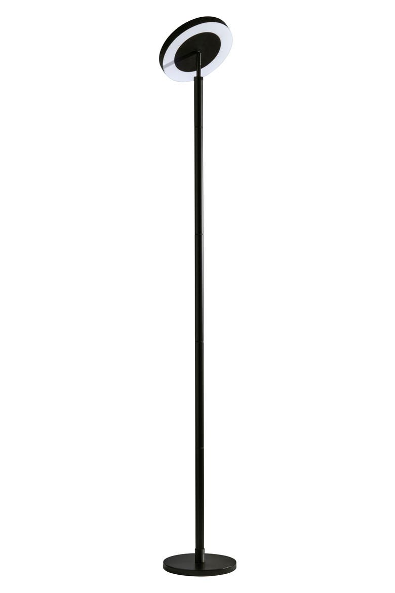 Luther RGB Color Changing Torchiere Floor Lamp, Alternate, color, BLACK