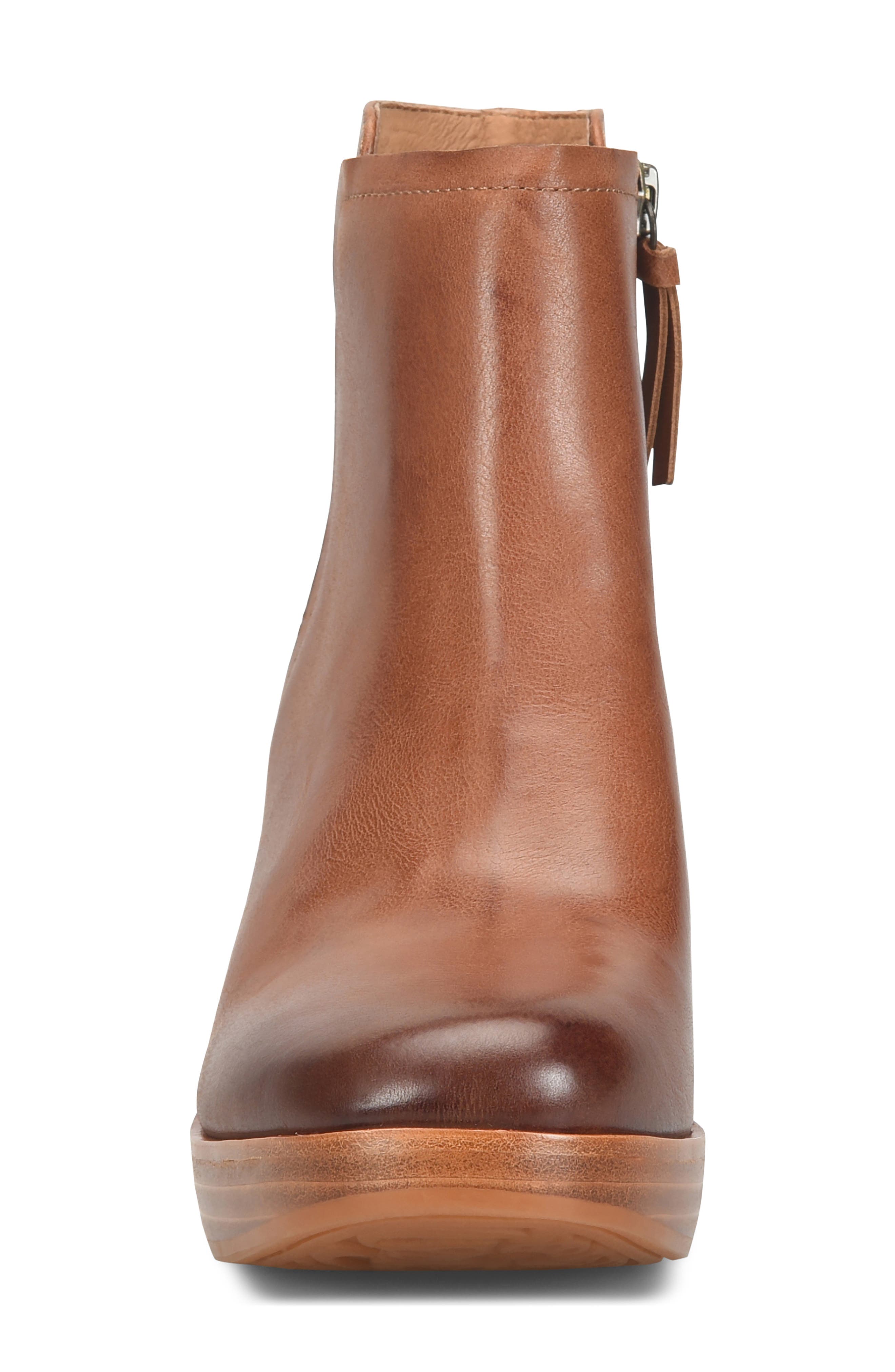 Kendall Leather Bootie, Alternate, color, GOLDEN BROWN