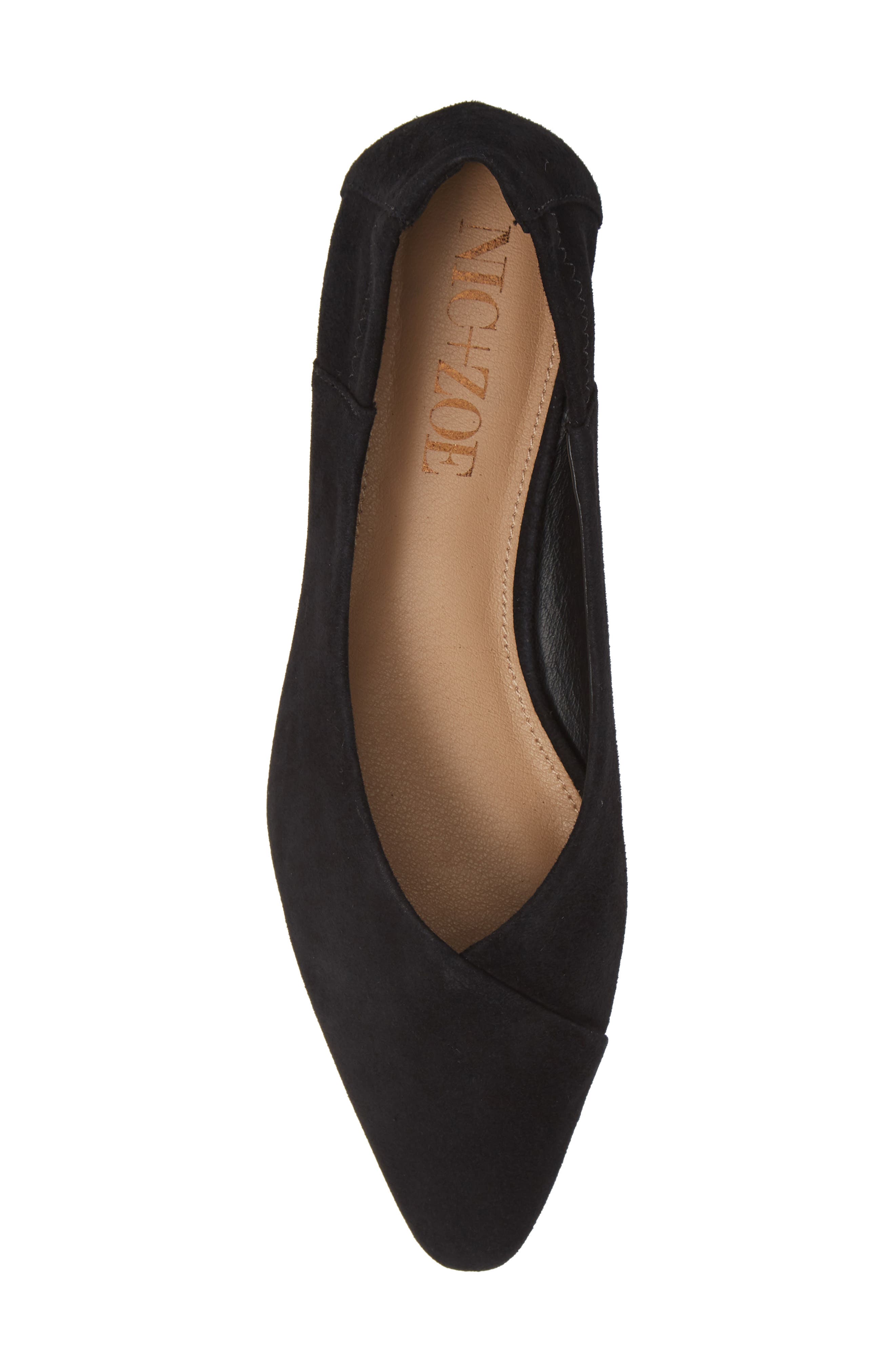 Sabrina Ballet Flat, Alternate, color, BLACK SUEDE