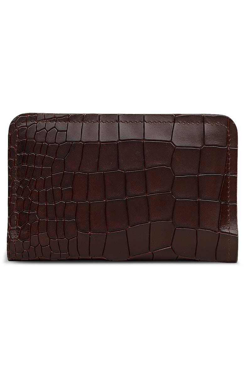 Radley Elm Avenue Croc Embossed Leather Bifold Wallet, Alternate, color, 