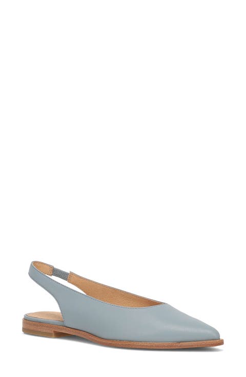 Kenzie Pointed Toe Slingback Flat (Women)