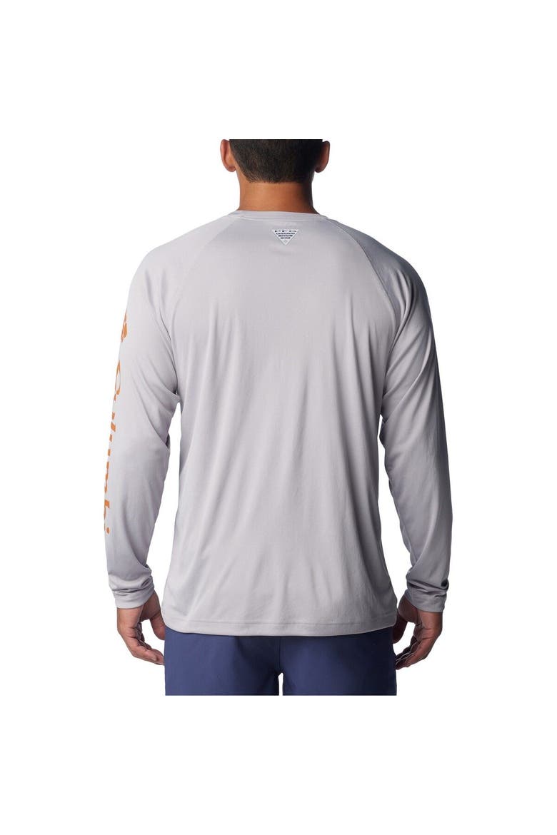 Men's Columbia Gray Texas Longhorns Terminal Tackle Omni-Shade Raglan Long Sleeve T-Shirt, Alternate, color, Gray