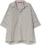 Marina Rinaldi Boa Stripe Stretch Cotton Top