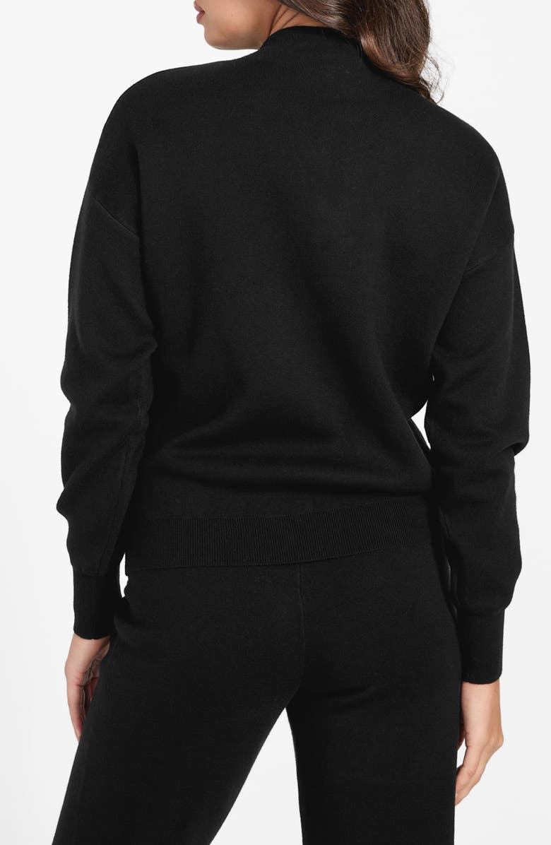 GUESS Ursula Funnel Neck Sweater, Alternate, color, Black
