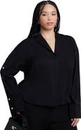ELOQUII Button Sleeve Top