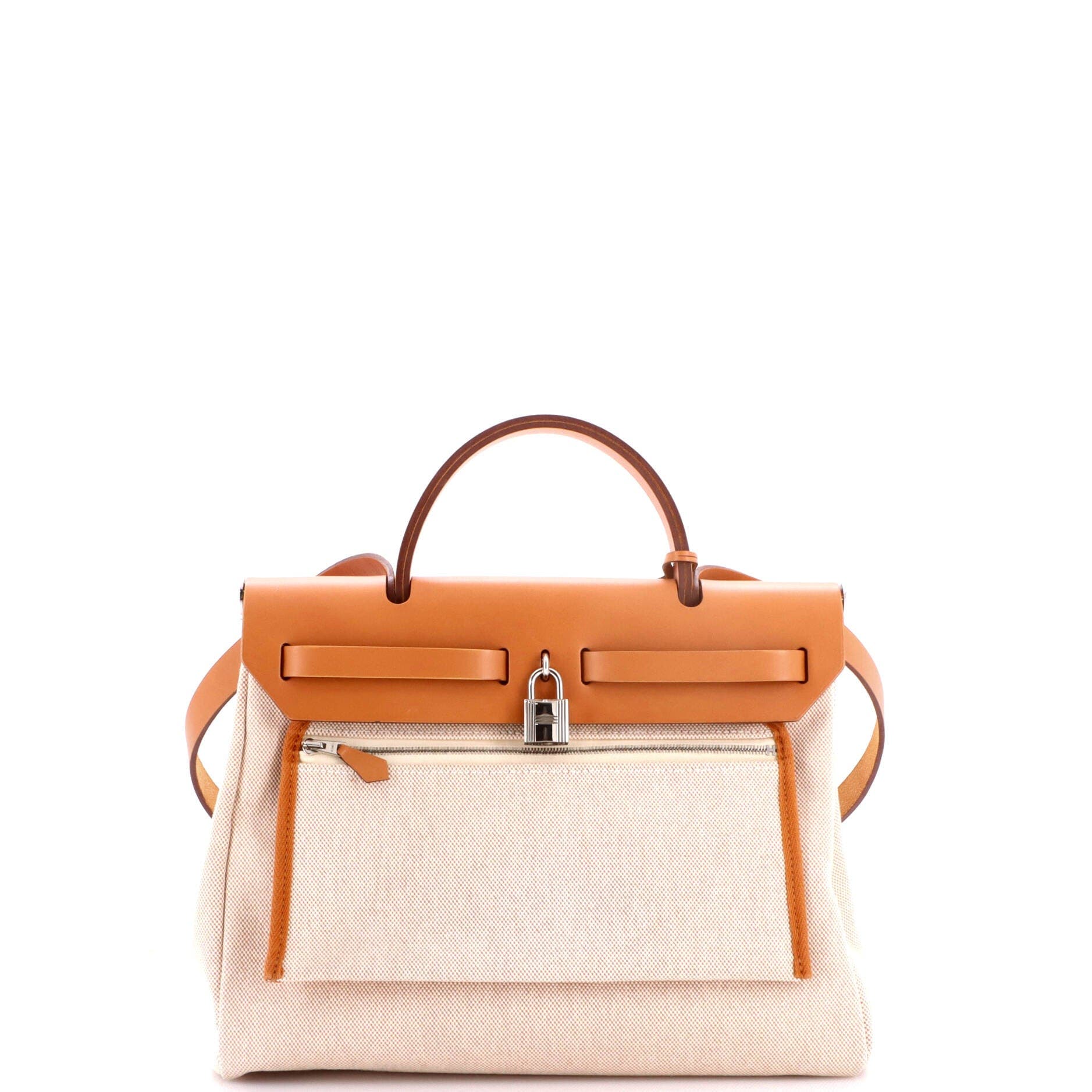 Herbag Zip Pegase Pop Toile and Leather 31, Alternate, color, White