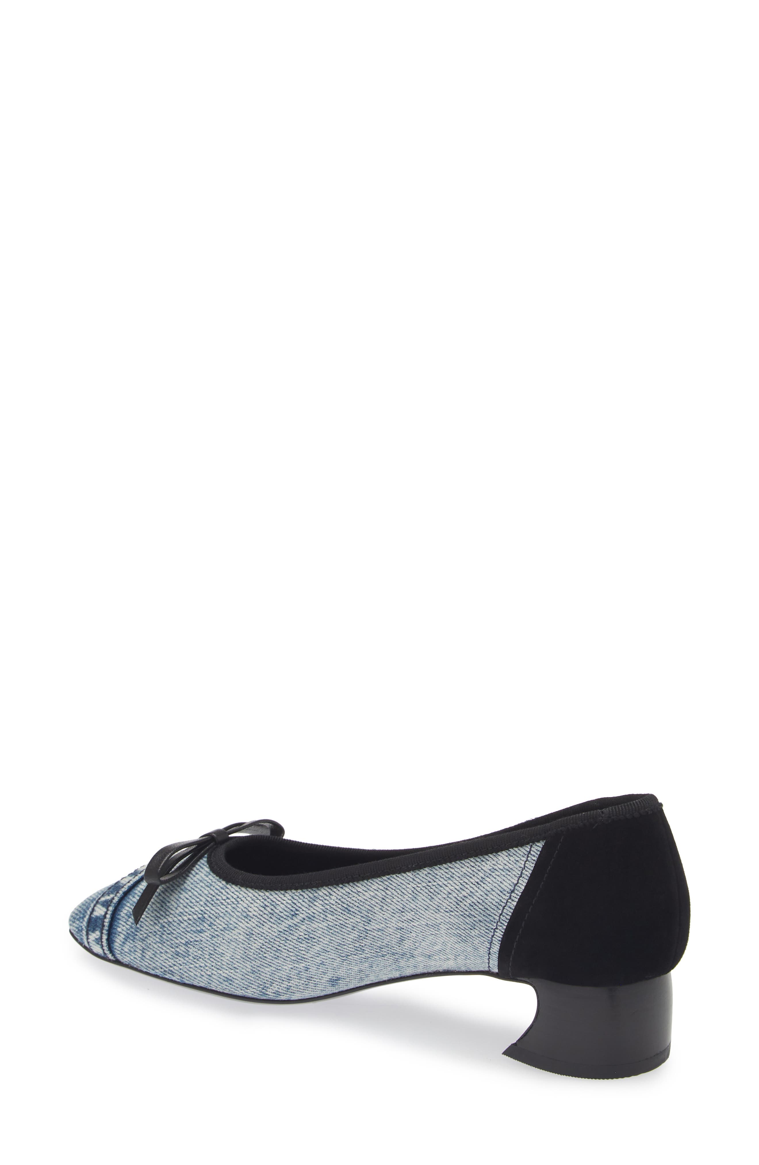 ID Soft Ballerina Pump, Alternate, color, BLACK/ BLUE