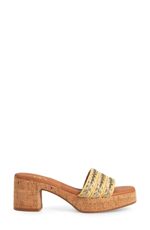 Andre Assous André Assous Cypress Raffia Platform Slide Sandal