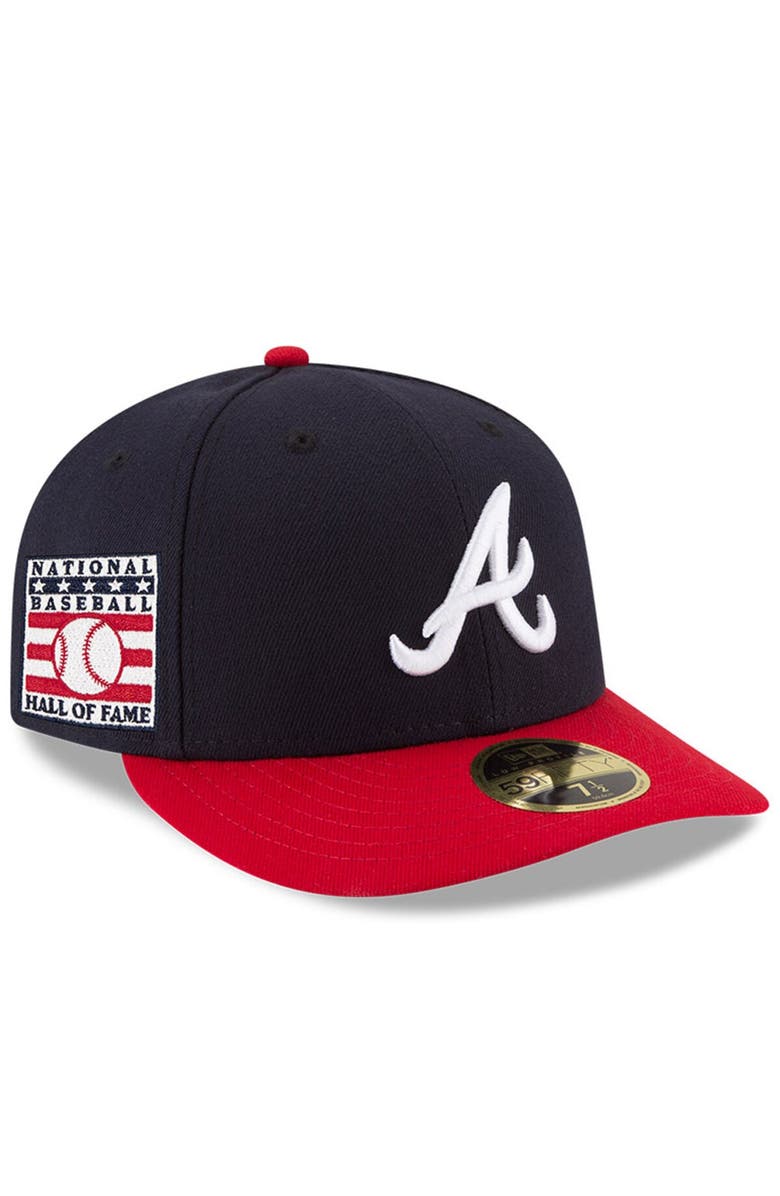 New Era Men's New Era Navy/Red Atlanta Braves National Baseball Hall of Fame Low Profile 59FIFTY Fitted Hat, Main, color,