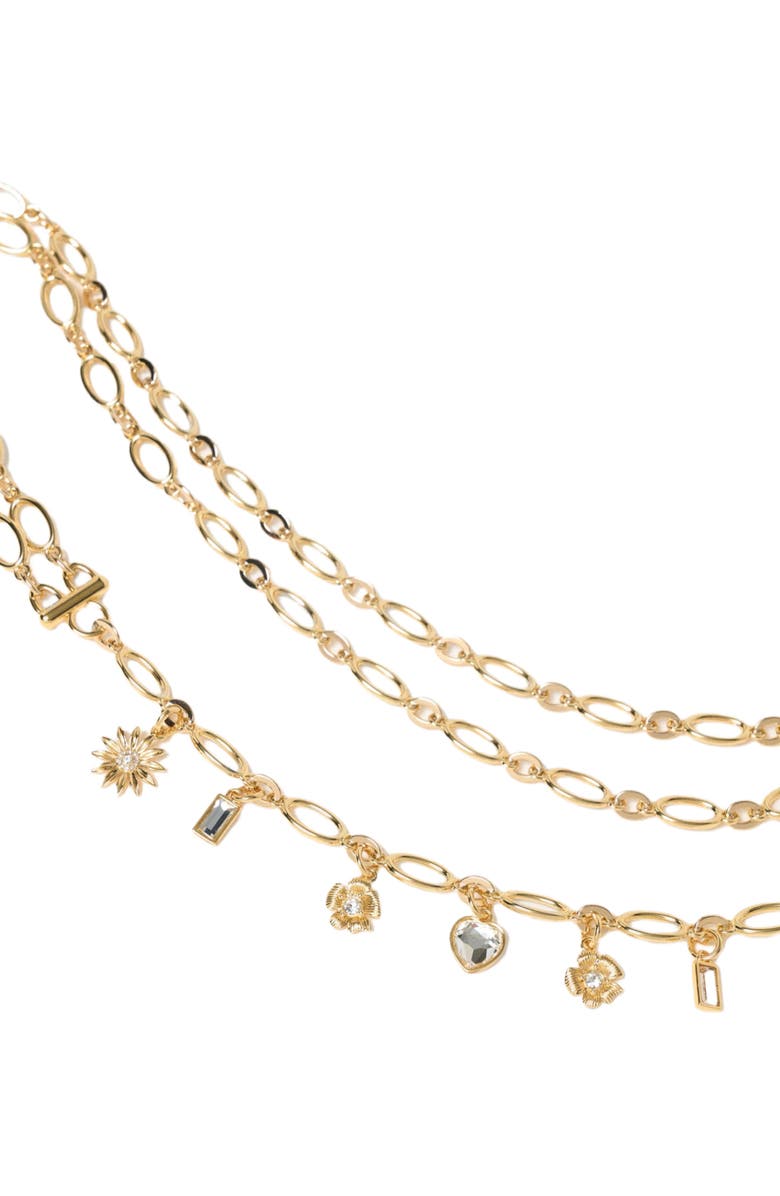 maje Double chain belt with charms, Alternate, color, Gold