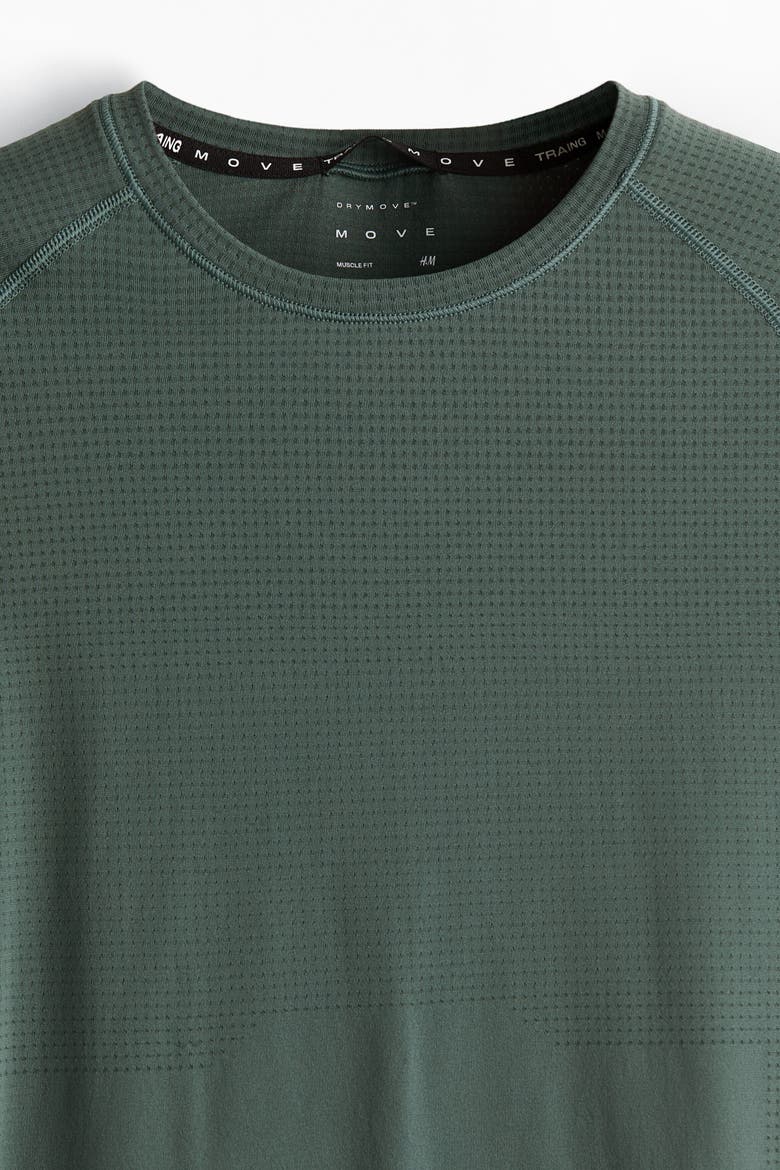Muscle Fit Sports T-shirt With Drymove, Alternate, color, Dusty green