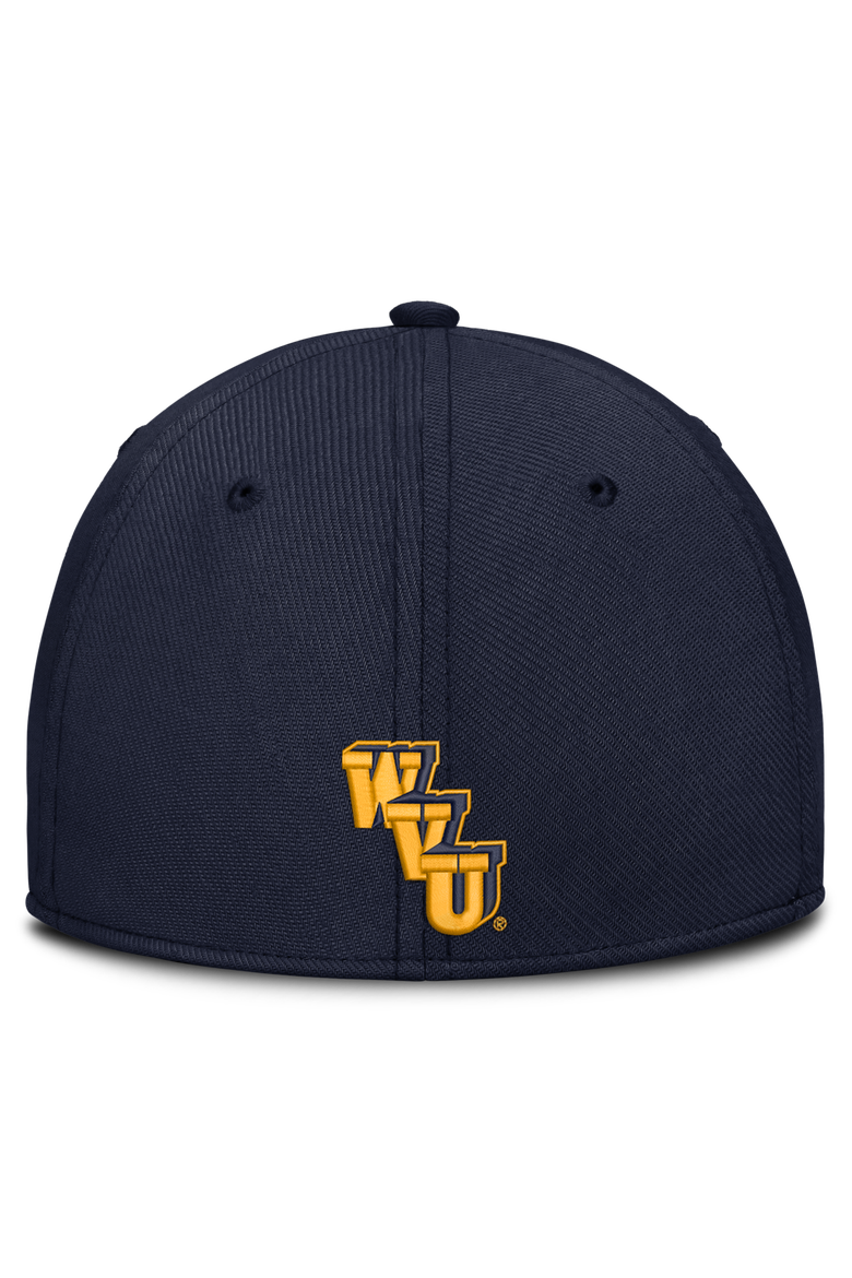 Men's Nike  Natural/Navy West Virginia Mountaineers Legacy Swooshflex Dri-FIT Hat, Alternate, color, Natural