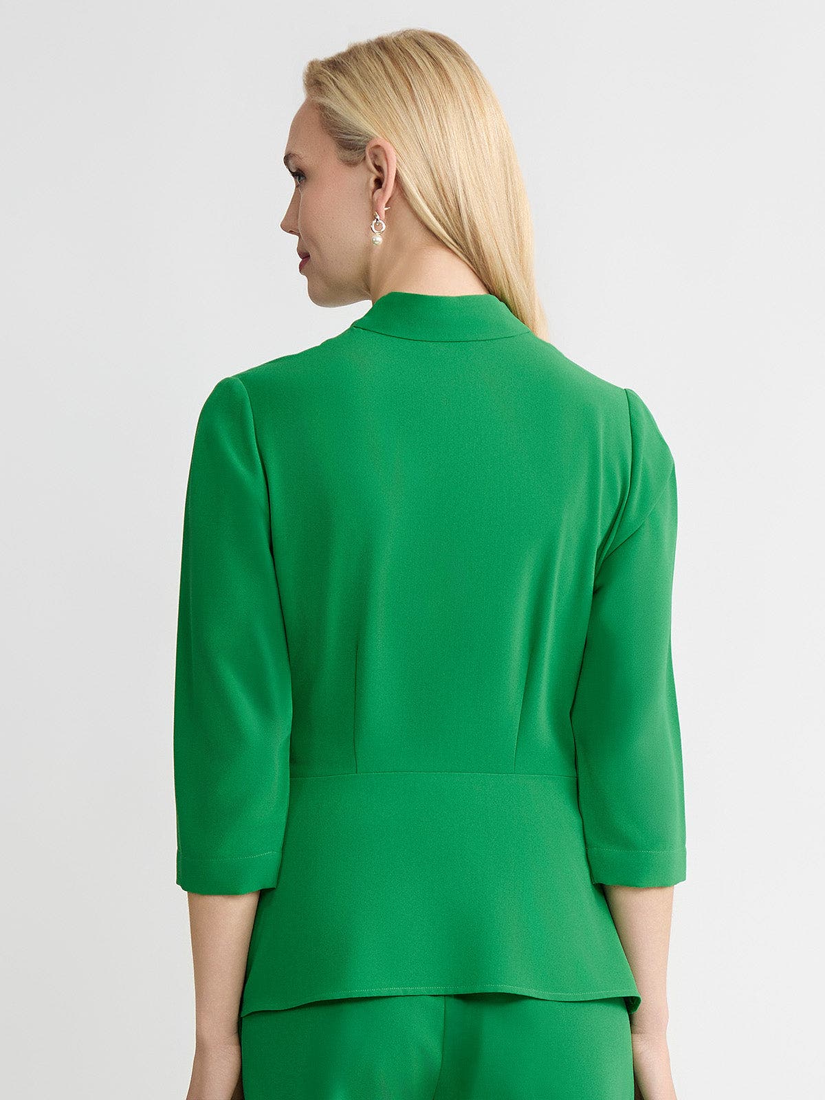 Misook Crepe de Chine Wrap Blouse (Women) | Nordstrom